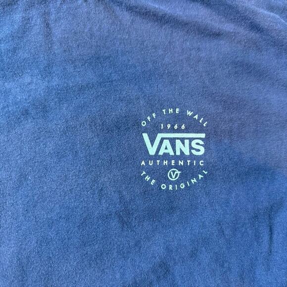 Vans t shirt, size Large, Blue & Teal writing, Classic Style - Picture 3 of 4